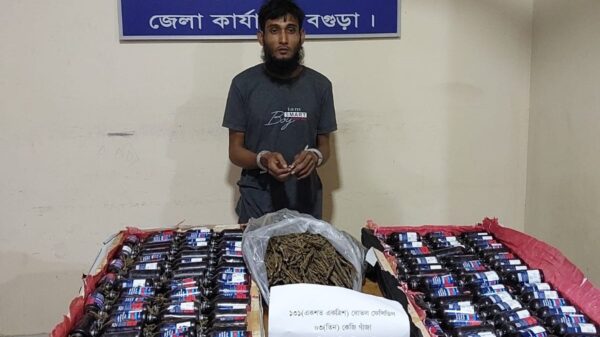 বগুড়ায় ফেনসিডিল ও গাঁজাসহ ইজিবাইক চালক গ্রেফতার