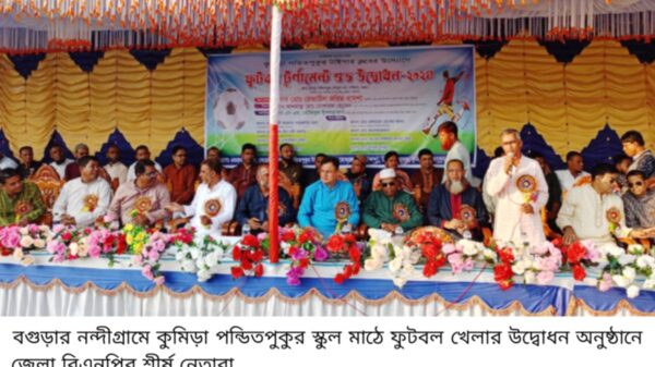 নন্দীগ্রামে টাইগার ক্লাবের ফুটবল টুর্নামেন্ট উদ্বোধন