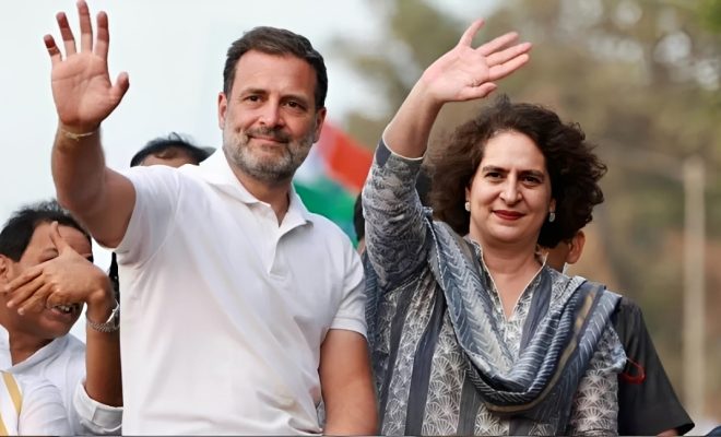 দিল্লিতে মিছিল থেকে রাহুল ও প্রিয়াঙ্কা গান্ধী আটক