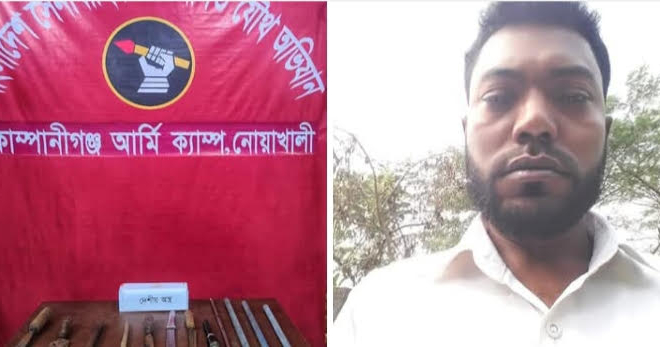 কোম্পানীগঞ্জে মাদক ব্যবসায়ীর বাড়ি থেকে দেশীয় অস্ত্র উদ্ধার