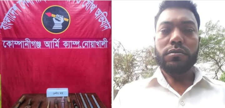 কোম্পানীগঞ্জে মাদক ব্যবসায়ীর বাড়ি থেকে দেশীয় অস্ত্র উদ্ধার