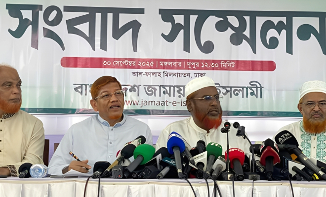 ৫ দফা দাবিতে নতুন কর্মসূচি ঘোষণা করল জামায়াত