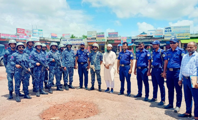 বরগুনার আমতলীতে ঢাকা-কুয়াকাটা মহাসড়কে যৌথ বাহিনীর অভিযান