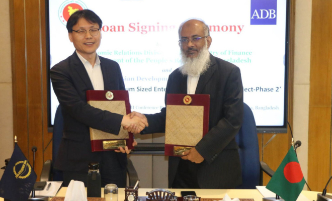 ক্ষুদ্র ও মাঝারি শিল্প উন্নয়নে বাংলাদেশ ও এডিবির মধ্যে ১০০ মিলিয়ন ডলারের ঋণচুক্তি