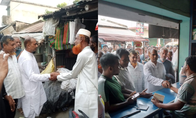 কালীগঞ্জের মালিয়াট ইউনিয়নে তারেক রহমানের ৩১ দফা বাস্তবায়নে হামিদুল ইসলাম হামিদের লিফলেট বিতরণ ও গণসংযোগ