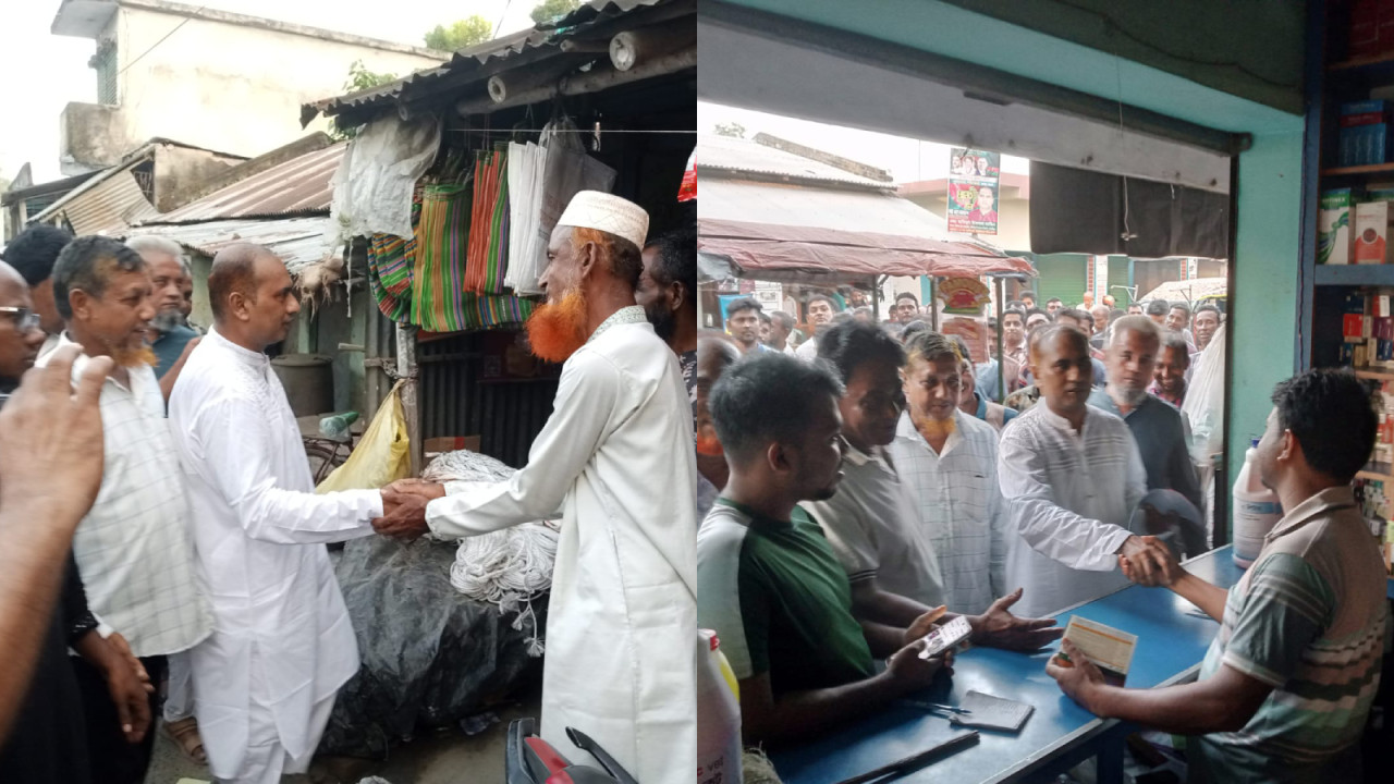 কালীগঞ্জের মালিয়াট ইউনিয়নে তারেক রহমানের ৩১ দফা বাস্তবায়নে হামিদুল ইসলাম হামিদের লিফলেট বিতরণ ও গণসংযোগ